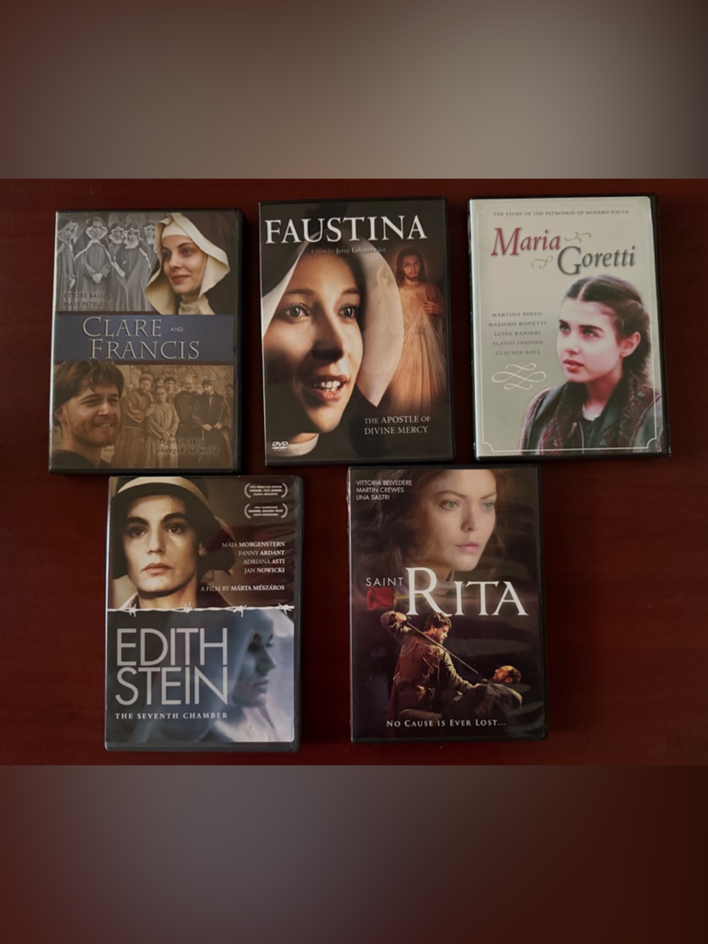 Religious DVD Collection - Clare & Francis; Faustina; Maria Goretti; Edith Stein